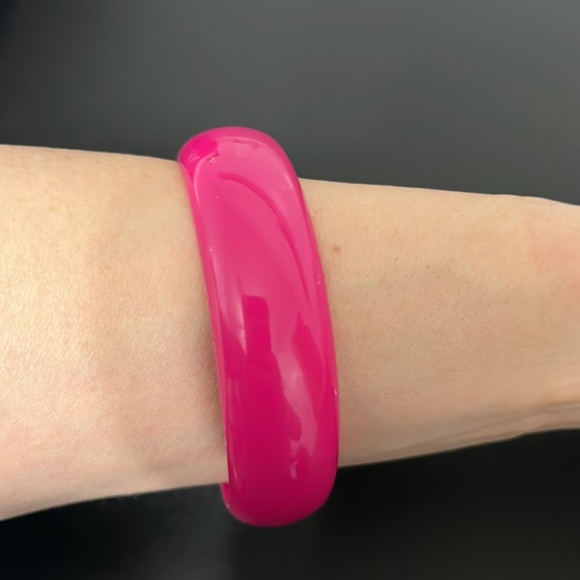 Vintage Plastic Bangle Bracelet, Pink, Retro, Boho - Picture 1 of 7